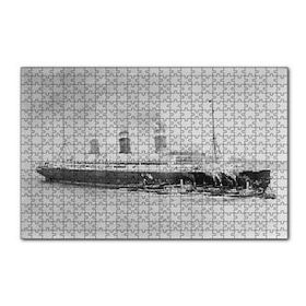Cakapuzzle Titanik ve Kılavuz Gemileri Siyah Beyaz 120 Parça Ahşap Puzzle