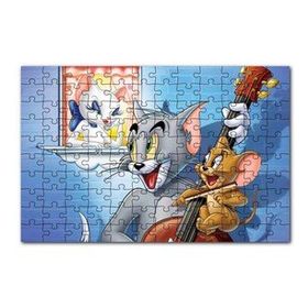 Cakapuzzle Tom A Jerry Zamilovana Srdce Görseli 120 Parça Ahşap Puzzle