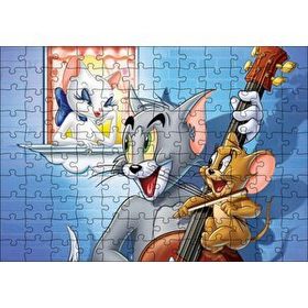 Cakapuzzle Tom A Jerry Zamilovana Srdce Görseli Mdf 120 Parça Puzzle