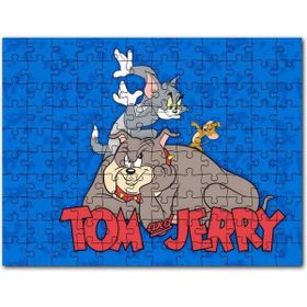 Cakapuzzle Tom Jerry ve Spike Tom ve Jerry Logosu Mdf 255 Parça Puzzle