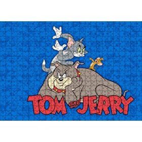 Cakapuzzle Tom Jerry ve Spike Tom ve Jerry Logosu Mdf 500 Parça Puzzle
