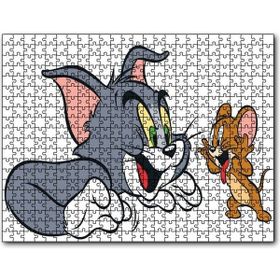 Cakapuzzle Tom ve Jerry Beyaz Arkaplan Mdf 500 Parça Puzzle