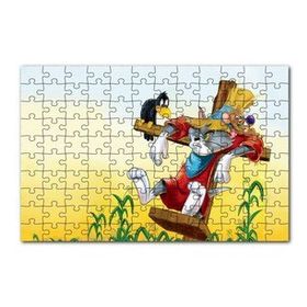 Cakapuzzle Tom ve Jerry Fare Sorunu 120 Parça Ahşap Puzzle