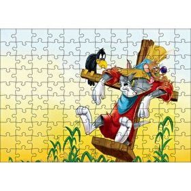 Cakapuzzle Tom ve Jerry Fare Sorunu 120 Parça Ahşap Puzzle
