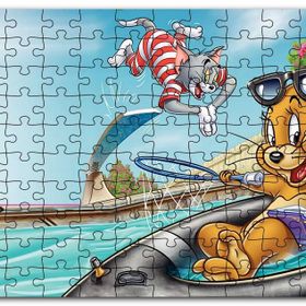 Cakapuzzle Tom ve Jerry Fur Flying Mdf 1000 Parça Puzzle