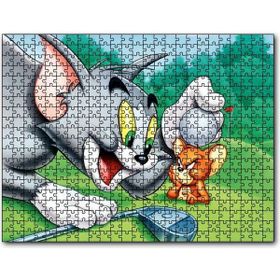 Cakapuzzle Tom ve Jerry Golf Sahası Mdf 120 Parça Puzzle