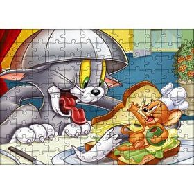 Cakapuzzle Tom ve Jerry Kovalayan Oyunlar Ev 120 Parça Ahşap Puzzle