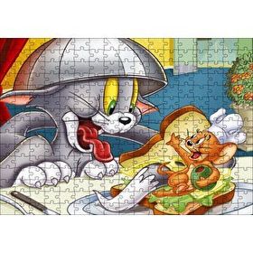 Cakapuzzle Tom ve Jerry Kovalayan Oyunlar Ev 120 Parça Ahşap Puzzle