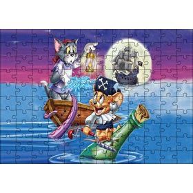 Cakapuzzle Tom ve Jerry Shiver Me Bıyık 120 Parça Ahşap Puzzle