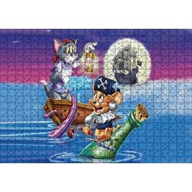 Cakapuzzle Tom ve Jerry Shiver Me Bıyık 120 Parça Ahşap Puzzle