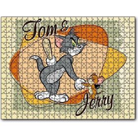 Cakapuzzle Tom ve Jerry Sopa ve Dinamit Mdf 1000 Parça Puzzle