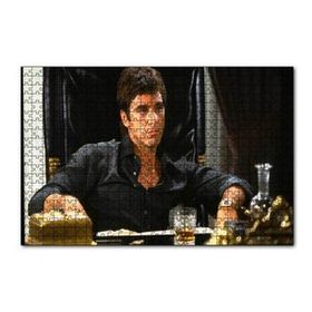 Cakapuzzle Tony Montana Al Pacino Koltukta 120 Parça Ahşap Puzzle