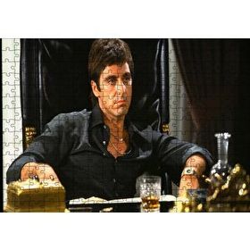 Cakapuzzle Tony Montana Al Pacino Koltukta 120 Parça Ahşap Puzzle