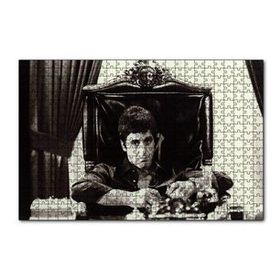 Cakapuzzle Tony Montana Siyah Beyaz 120 Parça Ahşap Puzzle
