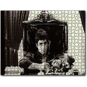 Cakapuzzle Tony Montana Siyah Beyaz Mdf 1000 Parça Puzzle
