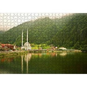Cakapuzzle Trabzon Uzungöl Cami ve Ormanlar 120 Parça Ahşap Puzzle
