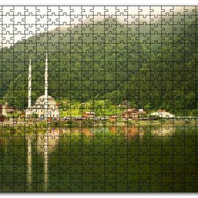 Cakapuzzle Trabzon Uzungöl Cami ve Ormanlar Mdf 120 Parça Puzzle