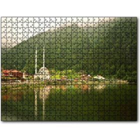 Cakapuzzle Trabzon Uzungöl Cami ve Ormanlar Mdf 120 Parça Puzzle