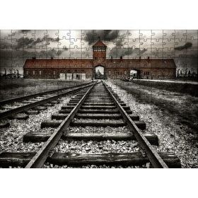 Cakapuzzle Tren Rayları ve Tarihi Bina 120 Parça Ahşap Puzzle