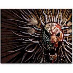 Cakapuzzle Tribal Aslan Kafası Maske Mdf 120 Parça Puzzle