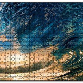 Cakapuzzle Tropikal Cennet Okyanus Sörf Dalga Güneş Işığı Mdf 1000 Parça Puzzle