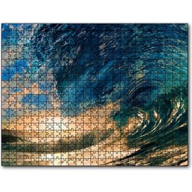 Cakapuzzle Tropikal Cennet Okyanus Sörf Dalga Güneş Işığı Mdf 1000 Parça Puzzle