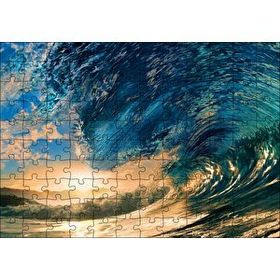 Cakapuzzle Tropikal Cennet Okyanus Sörf Dalga Güneş Işığı Mdf 120 Parça Puzzle
