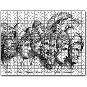 Cakapuzzle Truva Savaşı Kahramanları Mdf 1000 Parça Puzzle