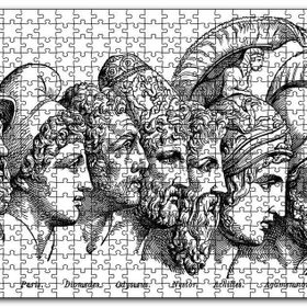 Cakapuzzle Truva Savaşı Kahramanları Mdf 120 Parça Puzzle