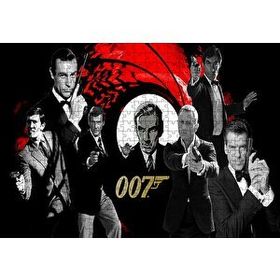 Cakapuzzle Tüm James Bondlar Bir Arada 120 Parça Ahşap Puzzle