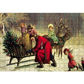 Cakapuzzle Tüm Noel Eğlencesi Sizin Olsun Noel Baba 120 Parça Ahşap Puzzle