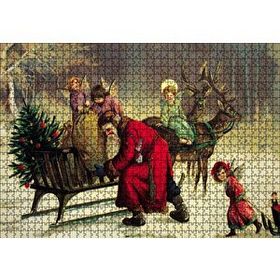 Cakapuzzle Tüm Noel Eğlencesi Sizin Olsun Noel Baba Mdf 1000 Parça Puzzle