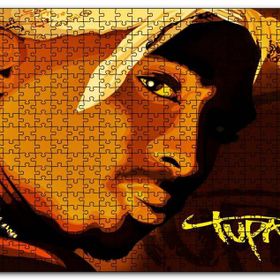 Cakapuzzle Tupac Shakur Bandanalı Karikatürize Çizim Mdf 120 Parça Puzzle