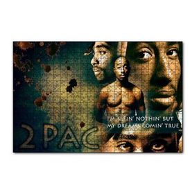 Cakapuzzle Tupac Shakur Rüyaların Gerçeğe Dönüşü 120 Parça Ahşap Puzzle