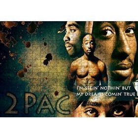 Cakapuzzle Tupac Shakur Rüyaların Gerçeğe Dönüşü 120 Parça Ahşap Puzzle