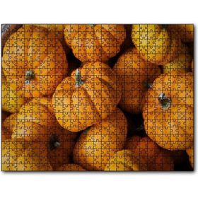 Cakapuzzle Turuncu Minyatür Kabaklar Yakın Plan Mdf 120 Parça Puzzle