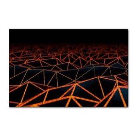 Cakapuzzle Turuncu Üçgenlerden Oluşan 3D Yüzey 120 Parça Ahşap Puzzle