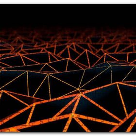 Cakapuzzle Turuncu Üçgenlerden Oluşan 3d Yüzey Mdf 1000 Parça Puzzle