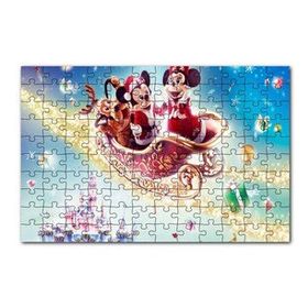 Cakapuzzle Uçan Arabada Mickey Minnie Mouse ve Goofy 120 Parça Ahşap Puzzle