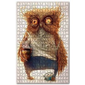 Cakapuzzle Uyanamayan Baykuş Görseli Ahşap 500 Parça Puzzle