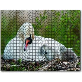 Cakapuzzle Uykudaki Kuğu Ailesi Ahşap 500 Parça Puzzle