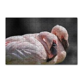 Cakapuzzle Uyuklayan Bir Çift Flamingo 120 Parça Ahşap Puzzle
