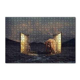 Cakapuzzle Uyurgezer Kız ve Narnia Aslanı 120 Parça Ahşap Puzzle