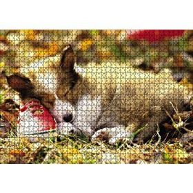 Cakapuzzle Uyuyan Yavru Köpek 120 Parça Ahşap Puzzle