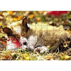 Cakapuzzle Uyuyan Yavru Köpek 120 Parça Ahşap Puzzle