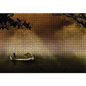 Cakapuzzle Uzak Doğu Yük Taşıyan Kayık Ahşap 1000 Parça Puzzle