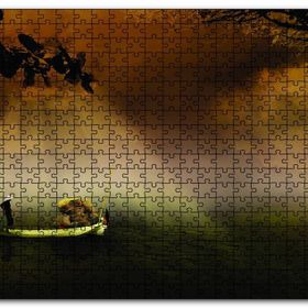 Cakapuzzle Uzak Doğu Yük Taşıyan Kayık Ahşap 255 Parça Puzzle