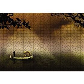 Cakapuzzle Uzak Doğu Yük Taşıyan Kayık Ahşap 500 Parça Puzzle