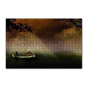 Cakapuzzle Uzak Doğuda Kayık İle Yük Taşıma 120 Parça Ahşap Puzzle