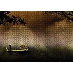 Cakapuzzle Uzak Doğuda Kayık İle Yük Taşıma 120 Parça Ahşap Puzzle